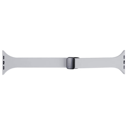 For Apple Watch SE 44mm Magnetic Buckle Slim Silicone Watch Band(Light Grey) - Watch Bands by PMC Jewellery | Online Shopping South Africa | PMC Jewellery