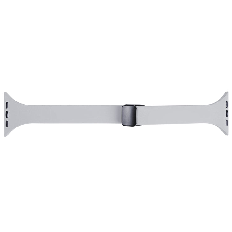For Apple Watch 6 40mm Magnetic Buckle Slim Silicone Watch Band(Light Grey) - Watch Bands by PMC TechLife | Online Shopping South Africa | PMC TechLife