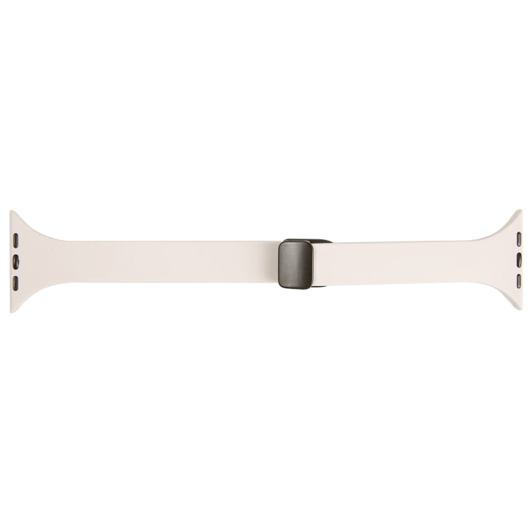For Apple Watch 4 40mm Magnetic Buckle Slim Silicone Watch Band(Starlight) - Watch Bands by PMC TechLife | Online Shopping South Africa | PMC TechLife
