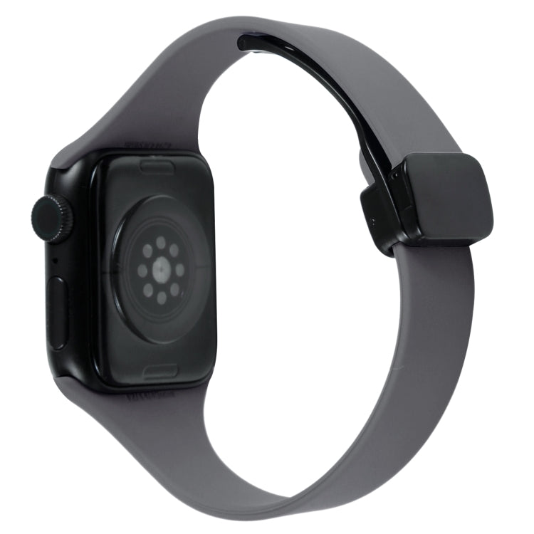 For Apple Watch 2 38mm Magnetic Buckle Slim Silicone Watch Band(Starry Grey) - Watch Bands by PMC TechLife | Online Shopping South Africa | PMC TechLife