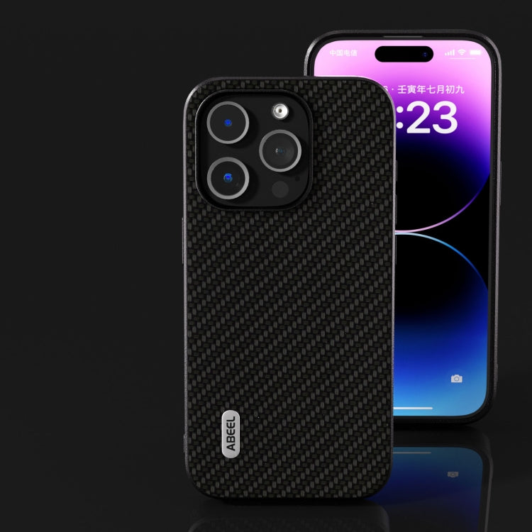 For iPhone 15 Pro ABEEL Carbon Fiber Texture Protective Phone Case(Black) - free shipping - PMC TechLife - Order now!