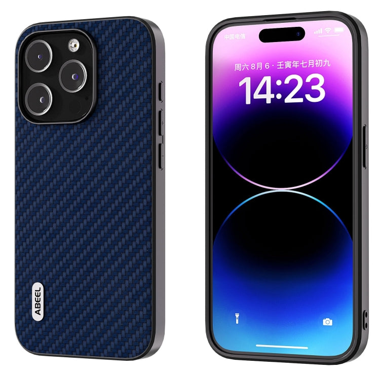 For iPhone 14 Plus ABEEL Carbon Fiber Texture Protective Phone Case(Dark Blue) - free shipping - PMC TechLife - Order now!