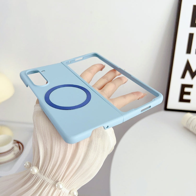 For Samsung Galaxy Z Fold5 Skin Feel Magsafe Magnetic Shockproof PC Phone Case(Blue) - Galaxy Z Fold5 Cases by PMC TechLife | Online Shopping South Africa | PMC TechLife
