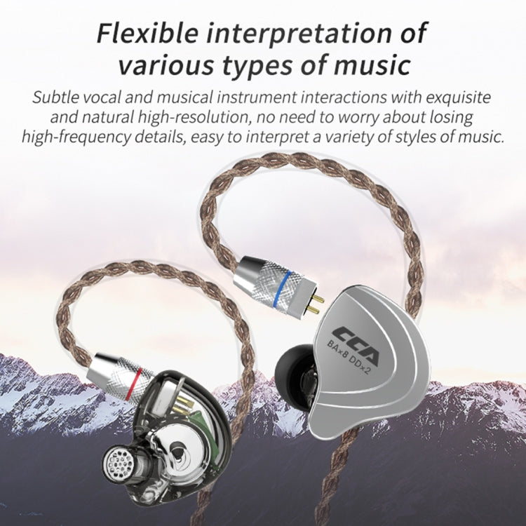 CCA CCA-C10 3.5mm Gold Plated Plug Ten Unit Hybrid Wire-controlled In-ear Earphone, Type:without Mic(Streamer Purple) - free shipping - PMC TechLife - Order now!