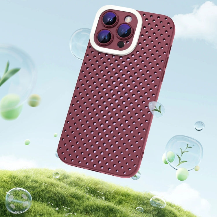 For iPhone 14 Hollow Heat Dissipation TPU Phone Case(Rose Red) - free shipping - PMC TechLife - Order now!