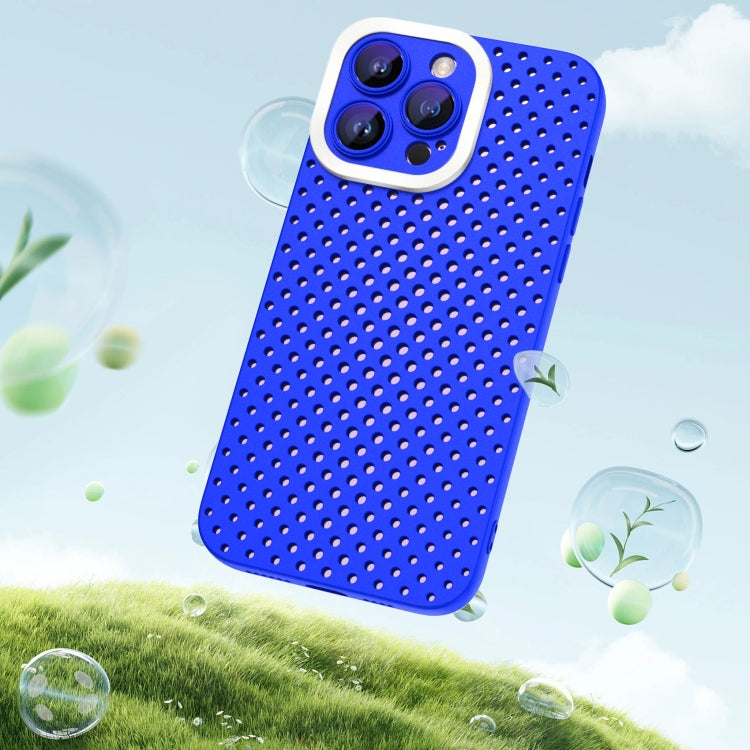For iPhone 13 Pro Max Hollow Heat Dissipation TPU Phone Case(Blue) - free shipping - PMC TechLife - Order now!