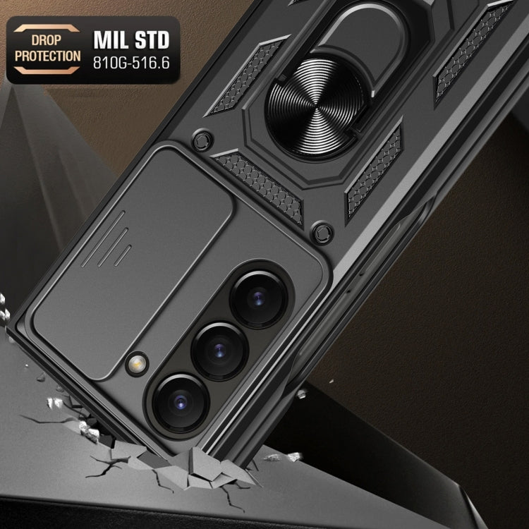 For Samsung Galaxy Z Fold5 Sliding Camera Cover Design TPU+PC Phone Case(Silver) - free shipping - PMC TechLife - Order now!