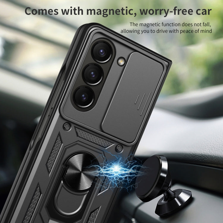 For Samsung Galaxy Z Fold5 Sliding Camera Cover Design TPU+PC Phone Case(Silver) - free shipping - PMC TechLife - Order now!
