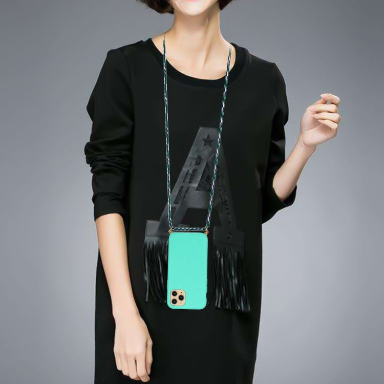 For iPhone 15 Pro Wheat Straw Material + TPU Phone Case with Lanyard(Green) - free shipping - PMC TechLife - Order now!