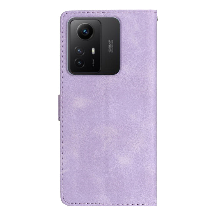 For Xiaomi Redmi Note 12S Flower Butterfly Embossing Pattern Leather Phone Case(Purple) - free shipping - PMC TechLife - Order now!