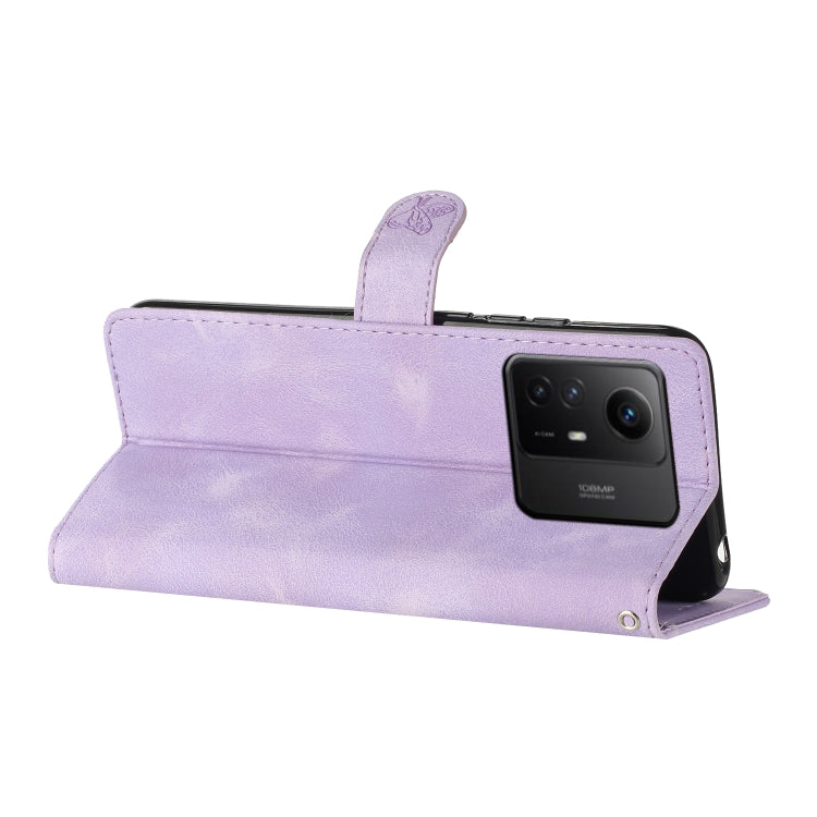For Xiaomi Redmi Note 12S Flower Butterfly Embossing Pattern Leather Phone Case(Purple) - free shipping - PMC TechLife - Order now!
