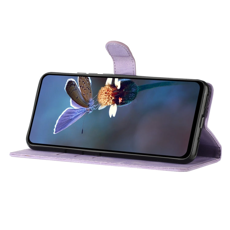 For Xiaomi Redmi Note 12S Flower Butterfly Embossing Pattern Leather Phone Case(Purple) - free shipping - PMC TechLife - Order now!