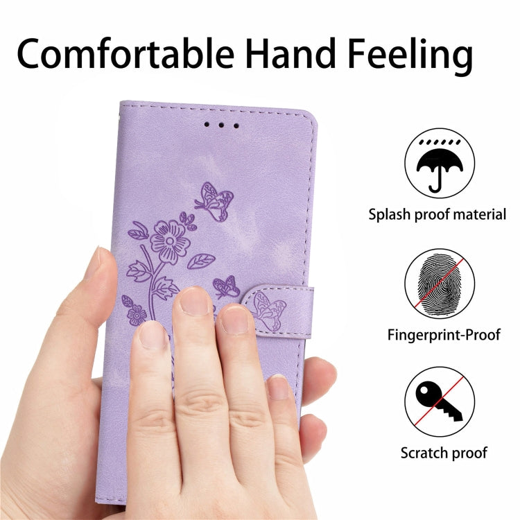 For Xiaomi Redmi Note 12S Flower Butterfly Embossing Pattern Leather Phone Case(Purple) - free shipping - PMC TechLife - Order now!