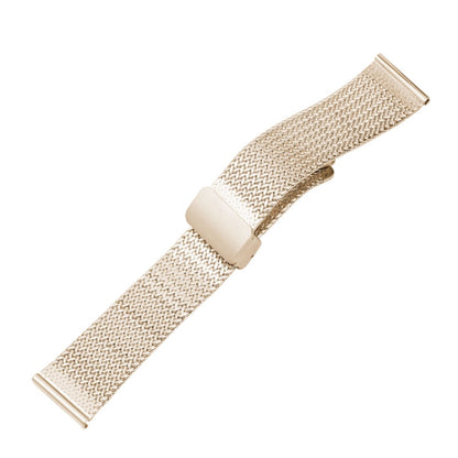 For Apple Watch 6 44mm Magnetic Buckle Herringbone Mesh Metal Watch Band(Starlight) - Watch Bands by PMC Jewellery | Online Shopping South Africa | PMC Jewellery