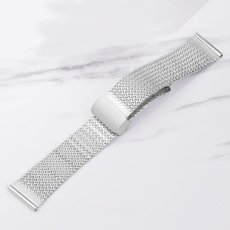 For Apple Watch 42mm Magnetic Buckle Herringbone Mesh Metal Watch Band(Starlight) - Watch Bands by PMC TechLife | Online Shopping South Africa | PMC TechLife