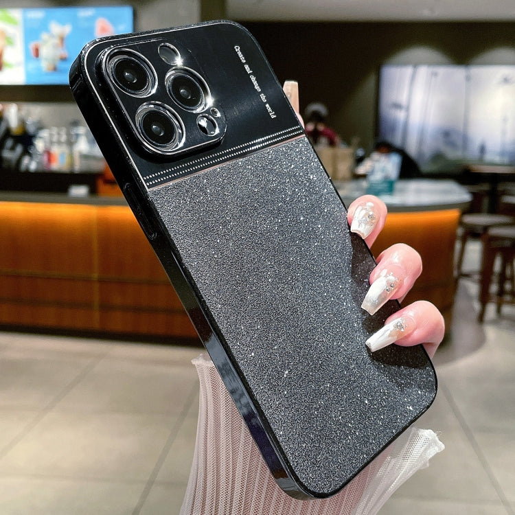 For iPhone 12 Pro Metallic Glitter Powder Shockproof Phone Case(Black) - free shipping - PMC TechLife - Order now!