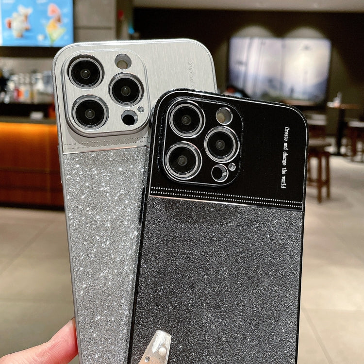 For iPhone 14 Plus Metallic Glitter Powder Shockproof Phone Case(Grey) - free shipping - PMC TechLife - Order now!
