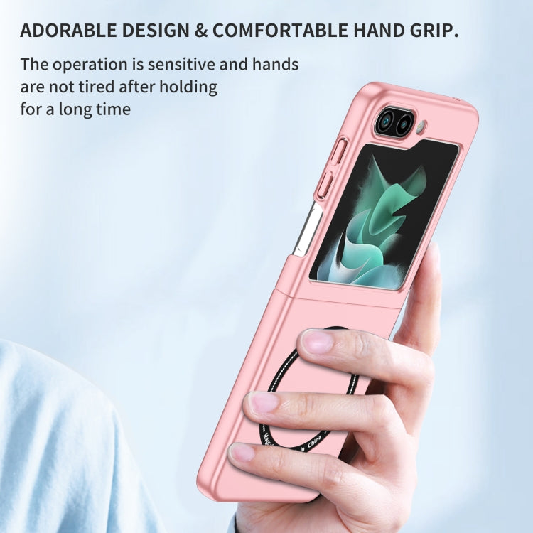 For Samsung Galaxy Z Flip5 5G Magsafe Magnetic Folding PC Phone Case(Pink) - Galaxy Z Flip5 Cases by PMC TechLife | Online Shopping South Africa | PMC TechLife