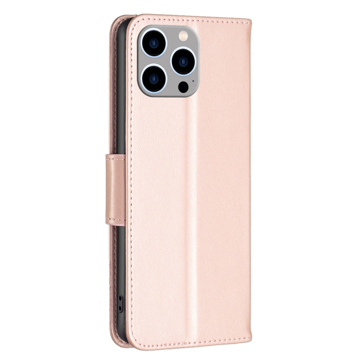 For iPhone 15 Pro Max Embossing Two Butterflies Pattern Leather Phone Case(Rose Gold) - iPhone 15 Pro Cases by PMC Jewellery | Online Shopping South Africa | PMC Jewellery