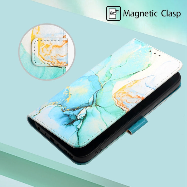 For iPhone 15 Plus PT003 Marble Pattern Flip Leather Phone Case(Green) - free shipping - PMC TechLife - Order now!