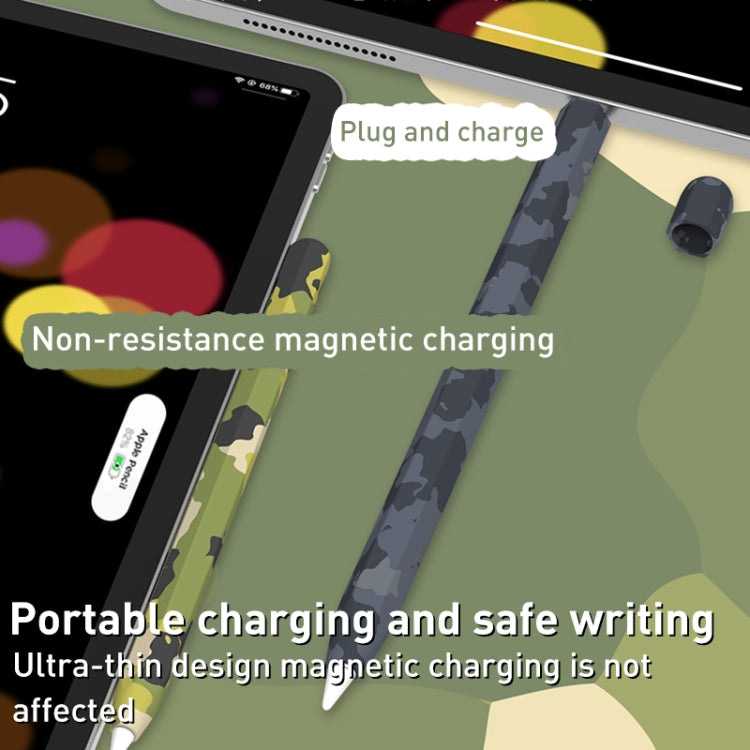 For Apple Pencil 2 LOVE MEI Camouflage Silicone Protective Pen Case(White) - free shipping - PMC TechLife - Order now!
