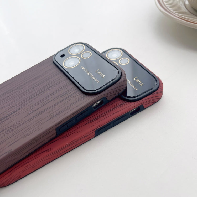 For iPhone 14 Plus Wood Grain TPU Phone Case with Lens Film(Grey) - iPhone 14 Plus Cases by PMC TechLife | Online Shopping South Africa | PMC TechLife