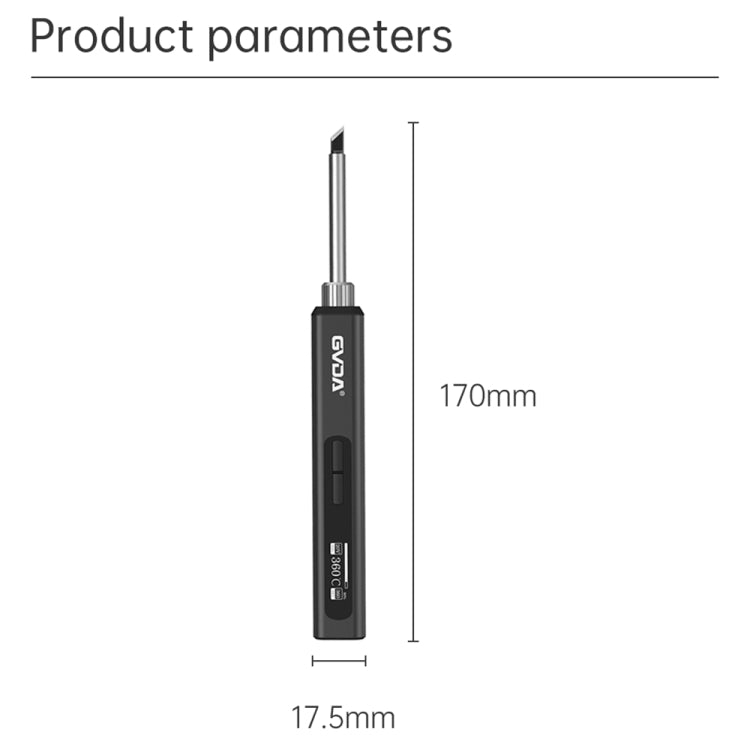 GVDA GD300 Intelligent Internal Heating Digital Display Constant Temperature Maintenance Electric Soldering Iron with 4 Tips + Stand Set - free shipping - PMC TechLife - Order now!