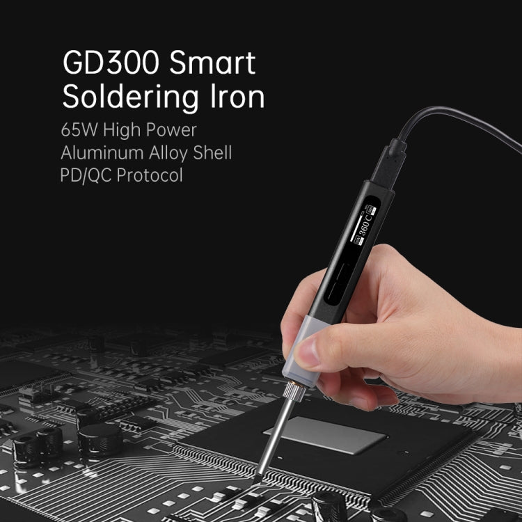 GVDA GD300 Intelligent Internal Heating Digital Display Constant Temperature Maintenance Electric Soldering Iron with 4 Tips + Stand Set - free shipping - PMC TechLife - Order now!