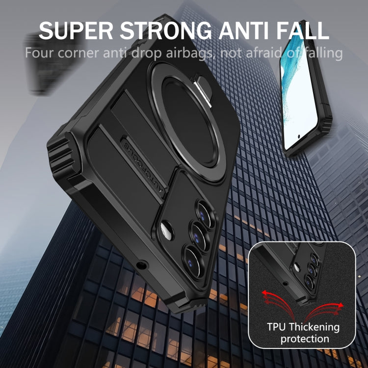 For Samsung Galaxy S22+ 5G MagSafe Magnetic Holder Phone Case(Black) - free shipping - PMC TechLife - Order now!