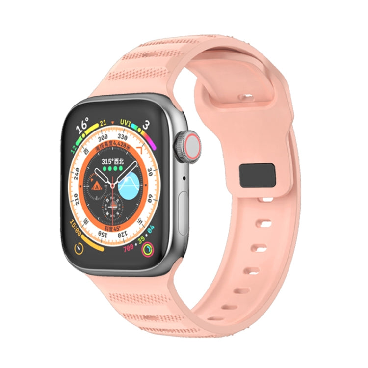 For Apple Watch SE 40mm Dot Texture Fluororubber Watch Band(Nebula Pink) - Watch Bands by PMC TechLife | Online Shopping South Africa | PMC TechLife