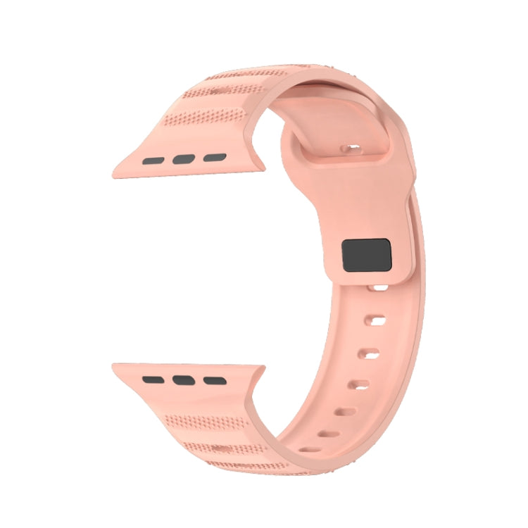 For Apple Watch 4 44mm Dot Texture Fluororubber Watch Band(Nebula Pink) - Watch Bands by PMC TechLife | Online Shopping South Africa | PMC TechLife