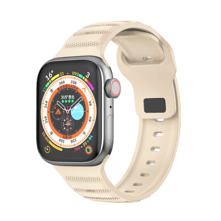 For Apple Watch 4 40mm Dot Texture Fluororubber Watch Band(Starlight) - Watch Bands by PMC TechLife | Online Shopping South Africa | PMC TechLife