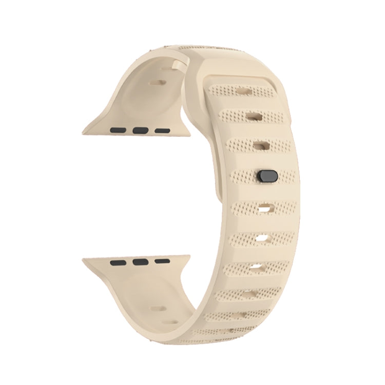 For Apple Watch 2 42mm Dot Texture Fluororubber Watch Band(Starlight) - Watch Bands by PMC TechLife | Online Shopping South Africa | PMC TechLife
