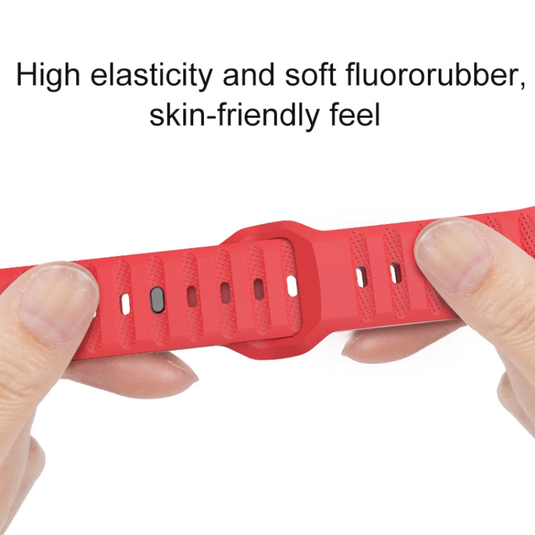 For Apple Watch SE 2022 40mm Dot Texture Fluororubber Watch Band(Midnight Blue) - Watch Bands by PMC TechLife | Online Shopping South Africa | PMC TechLife