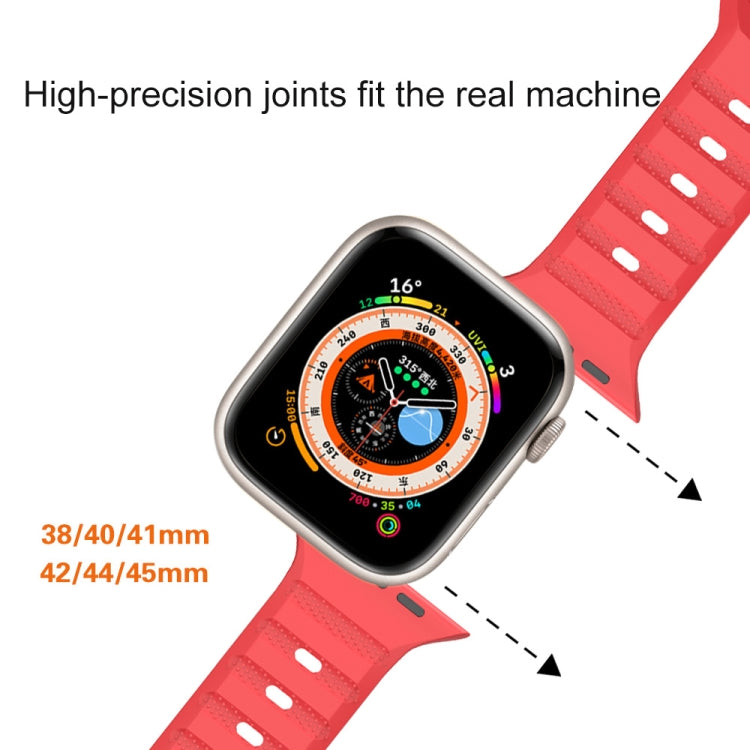 For Apple Watch 2 38mm Dot Texture Fluororubber Watch Band(Orange) - Watch Bands by PMC TechLife | Online Shopping South Africa | PMC TechLife