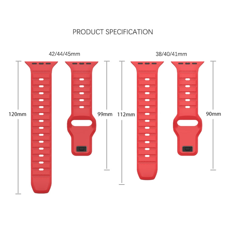 For Apple Watch 2 42mm Dot Texture Fluororubber Watch Band(Orange) - Watch Bands by PMC TechLife | Online Shopping South Africa | PMC TechLife