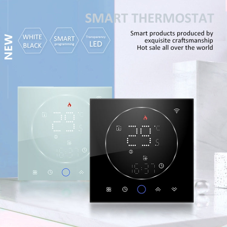 BHT-008GBL 95-240V AC 16A Smart Home Electric Heating LED Thermostat Without WiFi(White) - Thermostat & Thermometer by PMC TechLife | Online Shopping South Africa | PMC TechLife