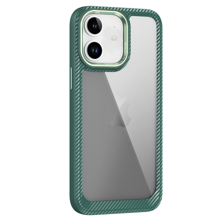 For iPhone 11 Carbon Fiber Transparent Back Panel Phone Case(Green) - free shipping - PMC TechLife - Order now!