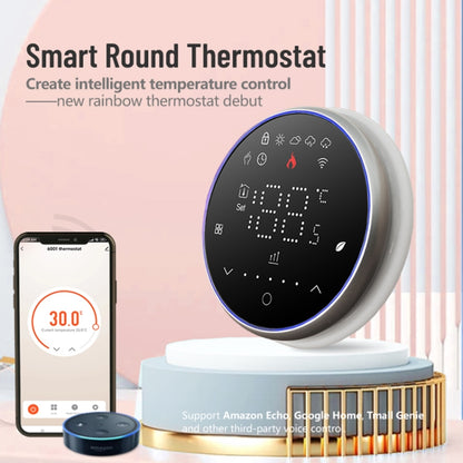 BHT-6001GALW 95-240V AC 5A Smart Round Thermostat Water Heating LED Thermostat With WiFi(White) - Thermostat & Thermometer by PMC Jewellery | Online Shopping South Africa | PMC Jewellery