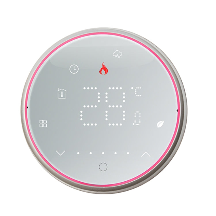 BHT-6001GAL 95-240V AC 5A Smart Round Thermostat Water Heating LED Thermostat Without WiFi(White) - Thermostat & Thermometer by PMC Jewellery | Online Shopping South Africa | PMC Jewellery
