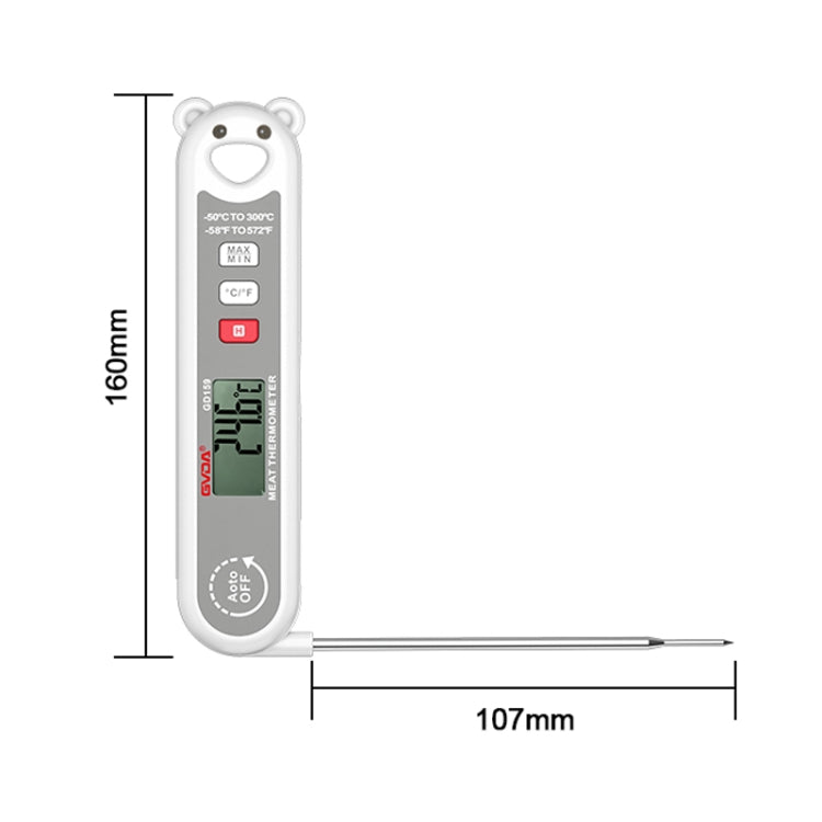 GVDA GD159 Foldable Digital Thermometer Food Temperature Measurement Tool - Cooking Thermometers by GVDA | Online Shopping South Africa | PMC TechLife | Buy Now Pay Later Mobicred