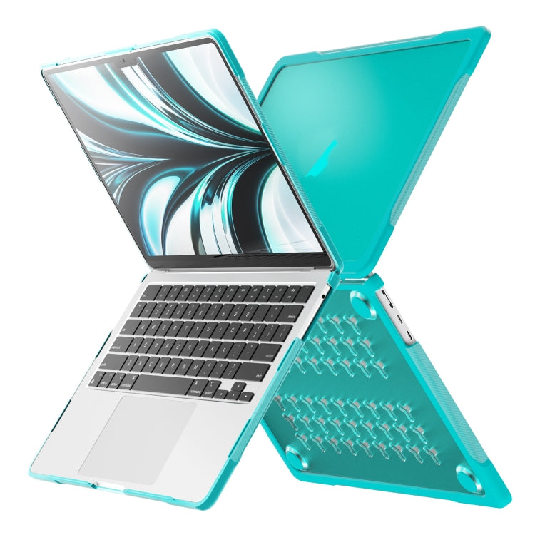 For MacBook Air 13.6 inch A2681 2022 Translucent Laptop Protective Case(Light Blue) - MacBook Air Cases by PMC TechLife | Online Shopping South Africa | PMC TechLife