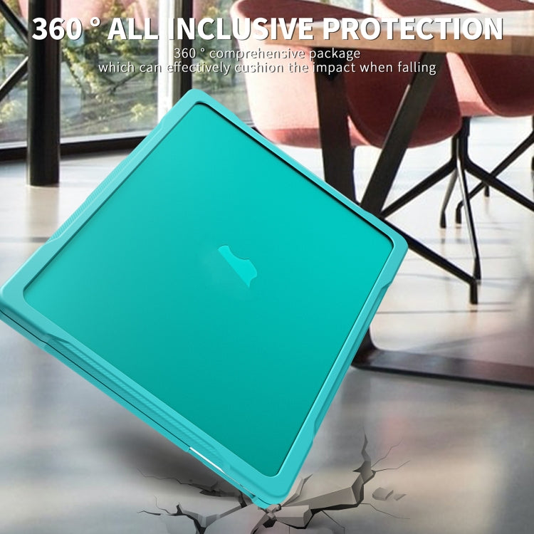 For MacBook Air 13.6 inch A2681 2022 Translucent Laptop Protective Case(Light Blue) - MacBook Air Cases by PMC TechLife | Online Shopping South Africa | PMC TechLife