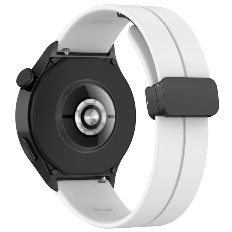 For Huawei Watch 4 / Watch 4 Pro Folding Buckle Silicone Watch Band(White) - Watch Bands by PMC TechLife | Online Shopping South Africa | PMC TechLife