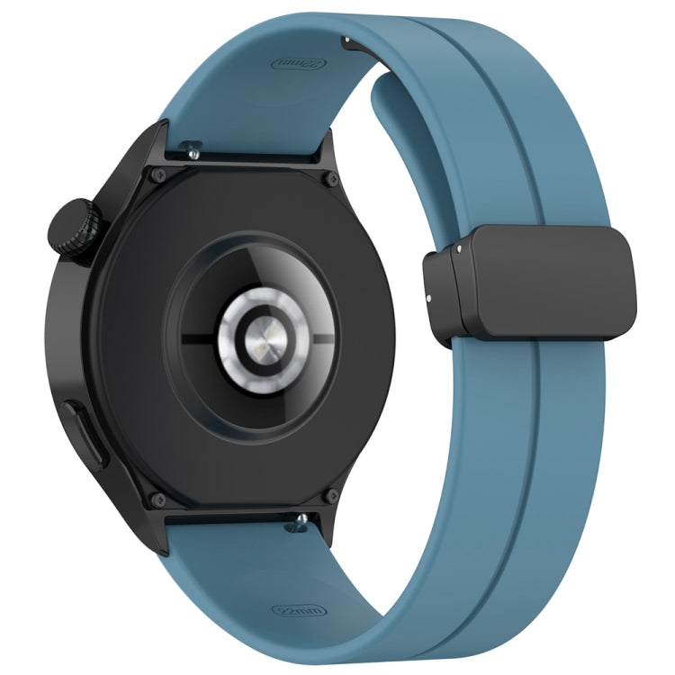 For Huawei Watch 4 / Watch 4 Pro Folding Buckle Silicone Watch Band(Blue) - Watch Bands by PMC TechLife | Online Shopping South Africa | PMC TechLife