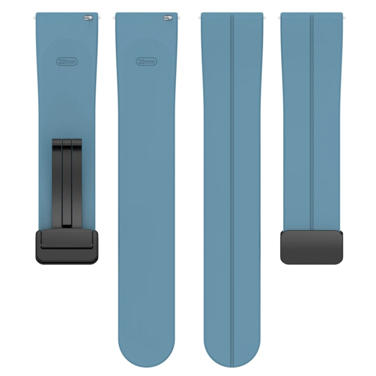 For Huawei Watch 4 / Watch 4 Pro Folding Buckle Silicone Watch Band(Blue) - Watch Bands by PMC TechLife | Online Shopping South Africa | PMC TechLife