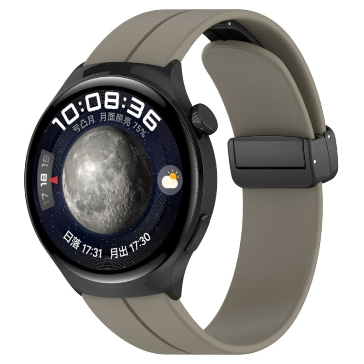 For Huawei Watch 4 / Watch 4 Pro Folding Buckle Silicone Watch Band(Space Grey) - Watch Bands by PMC TechLife | Online Shopping South Africa | PMC TechLife