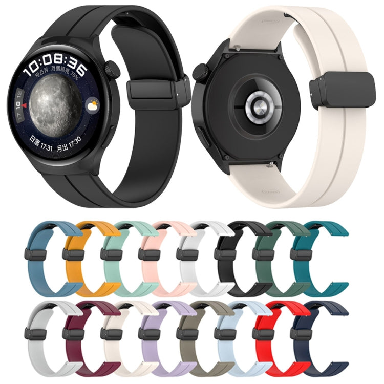 For Huawei Watch 4 / Watch 4 Pro Folding Buckle Silicone Watch Band(White) - Watch Bands by PMC TechLife | Online Shopping South Africa | PMC TechLife