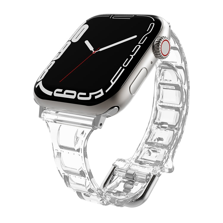 For Apple Watch 42mm Cube Airbag Clear TPU Watch Band(Transparent) - Watch Bands by PMC TechLife | Online Shopping South Africa | PMC TechLife