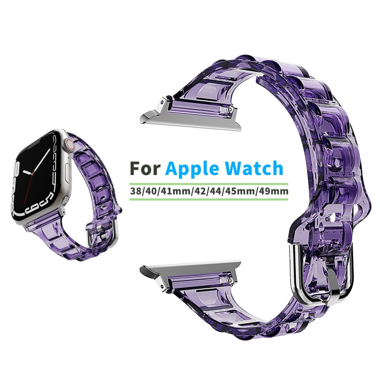 For Apple Watch Ultra 49mm Cube Airbag Clear TPU Watch Band(Transparent) - Watch Bands by PMC Jewellery | Online Shopping South Africa | PMC Jewellery